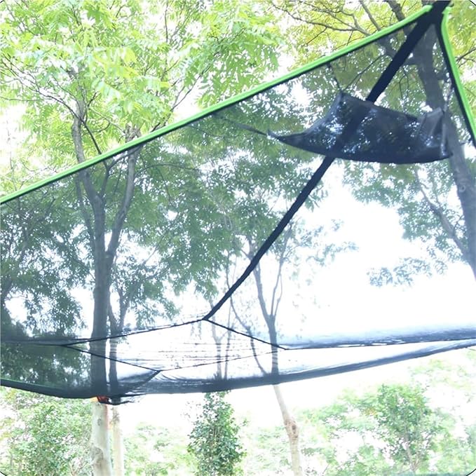 Camping Hammock， Multi Person Tree Hammock with 4 Ratchet Tie Down Straps & Net Pocket