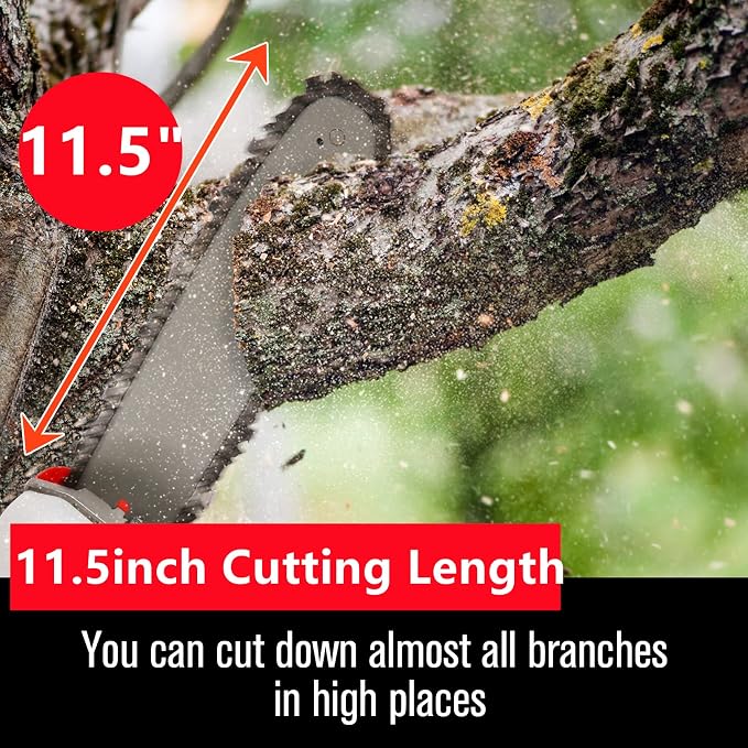 Pole Saws Gas Powered - 58CC 2 Cycle 16 Foot Extendable Pole Saws for Tree Trimming Branch Cutting, Upgraded Gas Pole Saws 2023（US Stocks)