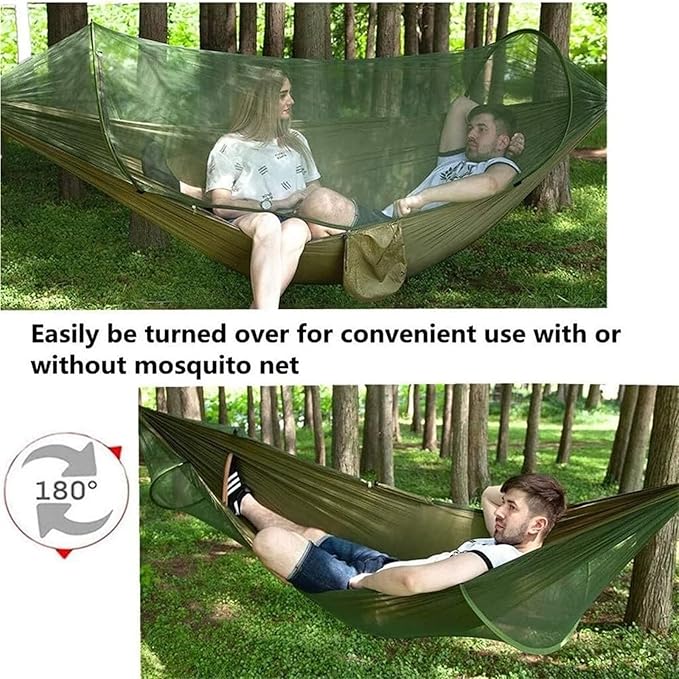 Hangmat Hammocks for Outside with Mosquito Net,Camping Hammock Lightweight Portable Parachute 2 Person Outdoor Hammock Buiten Hammock