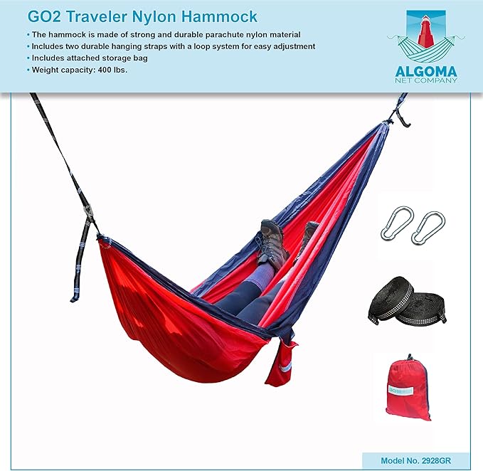 Algoma Net GO2 Traveler Nylon Hammock