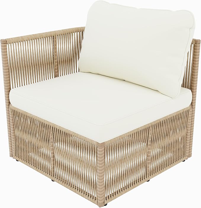 Christopher Knight Home Outdoor Patio Furniture Set, PE Rattan Wicker Conversation Sofa Set with Iron Frame Cushions and Glass Top Coffee Table, Modular Backyard Balcony Seating Set, Dark Beige