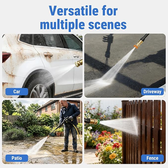 HoldwellS 2026 New P*ressure Washer 5000 MAX PSI, P*ower Cleaner with Adjustable P*ressure System, Hose Reel, 4 Quick Connect N*ozzles & Filter & F*OAM C*annon for for Cars/Home/Fences/Driveways