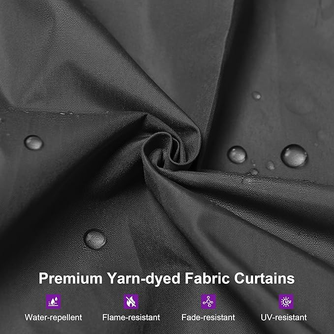 PURPLE LEAF 14' X 20' Outdoor Hardtop Gazebo for Patio Galvanized Steel Double Roof Permanent Canopy Teak Finish Coated Aluminum Frame Pavilion Gazebo with Netting and Black Curtains