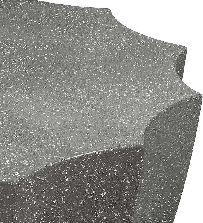 35.43" Modern Outdoor Waterproof Coffee Table - Durable MgO Cement Design for Patio, Garden, Backyard & Living Room (Grey)