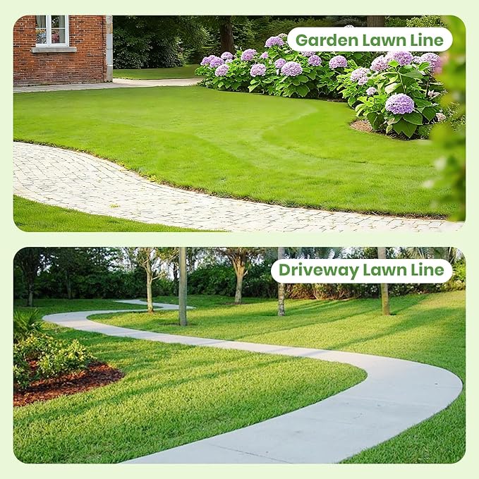 Half Moon Edger Lawn Tool, 41.7 inch Manual Garden Edger with Manganese Steel Blade & Rubber Handle, Saw-Tooth Border Grass Edging for Landscaping, Yard, Sidewalk, Flower Beds