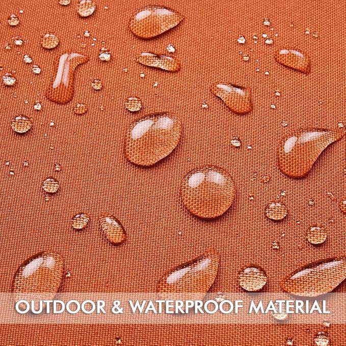 MIULEE Pack of 2 Outdoor Waterproof Pillow Covers Decorative Farmhouse Throw Pillow Covers Square Solid Color Couch Pillow Covers for Patio Tent Bed Sofa Living Room 16x16 Inch Burnt Orange