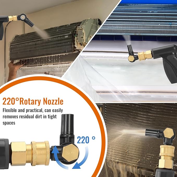 Updated ZPB140 Port A Blaster HVAC Coil Cleaning Sprayer,Portable Coil Jet Cleaner,HVAC Pressure Washer for AC 120V 80W Indoor or Outdoor Cleaning, Flow Rate 4L/min, Working Pressure 0.7-1.0MPa