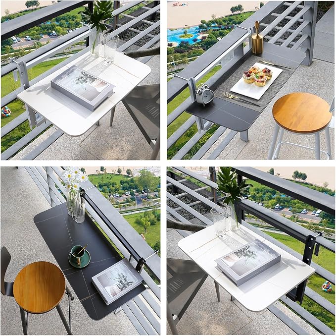 Adjustable Folding Balcony Railing Bar - 4-Level Height for Indoor/Outdoor Use, Perfect for Patios, Balconies & Decks (L100*W35cm) - Enhance Your Space!