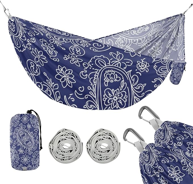 Ethnic Flower Outdoor Hammocks Swing Hammock for Patio Backyard Lounge Base
