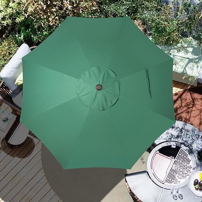 Blissun 9ft Patio Umbrella Replacement Canopy, Market Umbrella Top, Outdoor Table Umbrella Canopy for 8 Ribs, Canopy Only