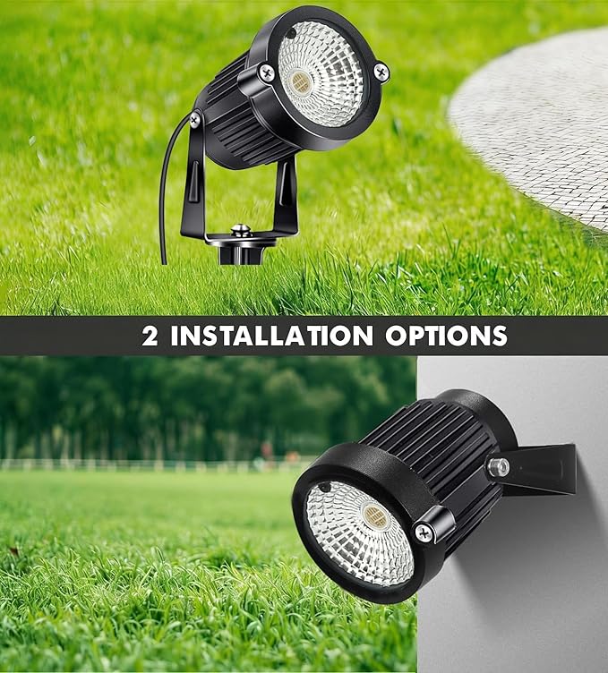 5W RGB Low Voltage Landscape Lights, LED Color Changing Landscape Lighting, IP66 Waterproof Outdoor Spotlight, 12V 24V Christmas Decorative Light for Yard Garden Path 4 Pack with Connector