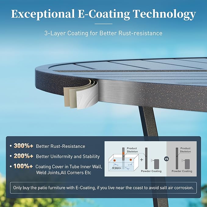 SUNSHINE VALLEY Patio Dining Set for 8, 67" Round Metal Table with Umbrella Hole, 8 x Stable Brown Dining Chairs, Outdoor Table and Chairs Set for Lawn Backyard and Deck