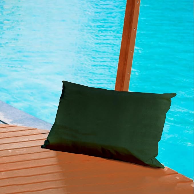 A1 HOME COLLECTIONS A1HC Luxurious Outdoor Waterproof Pillow Covers 12x20 Inches (Pack of 2, Timber Green), Throw Pillow Covers for Pool Areas, Garden, Sofa, Chairs, Beds, Tent, Patio