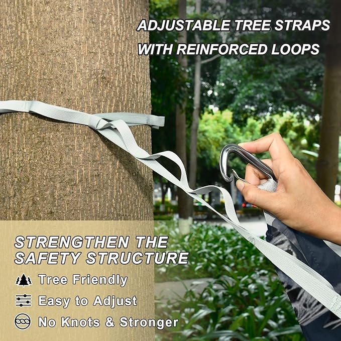 Distressed Denim Patchwork Hammocks with Tree Straps Swing Hammock for Indoor Outdoor Patio