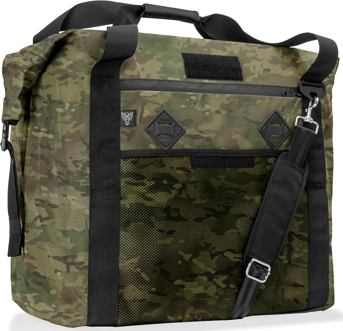 Xtreme Sight Line ~ AQUA G CUBƎ 100 Waterproof Faraday Bag for Medium to Large Generators and Electronics ~ Protects Against EMP/CME/EMF/RF ~ Diamond Form Farday Lined Interior ~ Multicam Camo