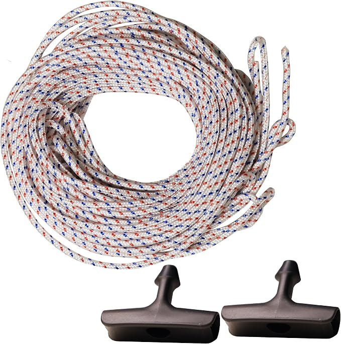 60 FT High Strength Recoil Starter Pulls + Rope Cord, for Most Chainsaws Splitters Lawn Mowers (3.5mm)