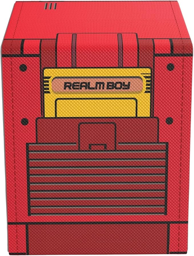 Realm Boy Red - TCG/MTG 100+ Card Window Deck Box (Fits Top Loaders)