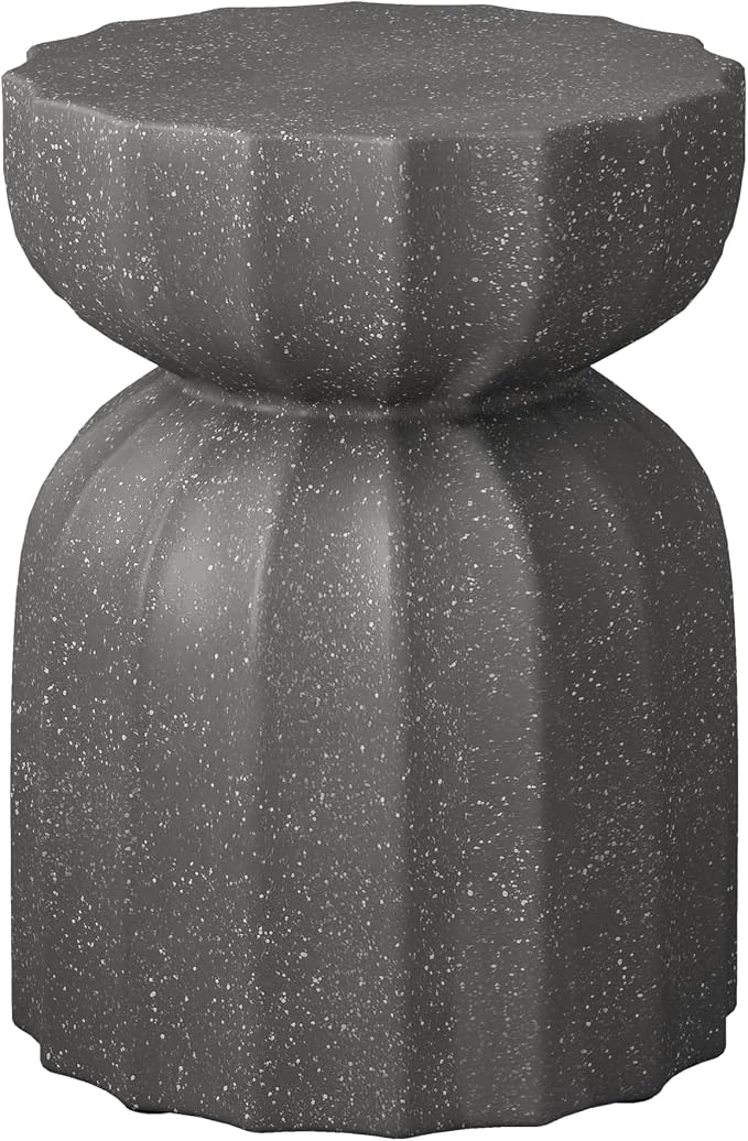 13" Modern Outdoor and Indoor Waterproof Coffee Table & Side Table Set, Durable MgO Cement Design – Perfect for Patio, Garden, Backyard & Living Room (2PC)