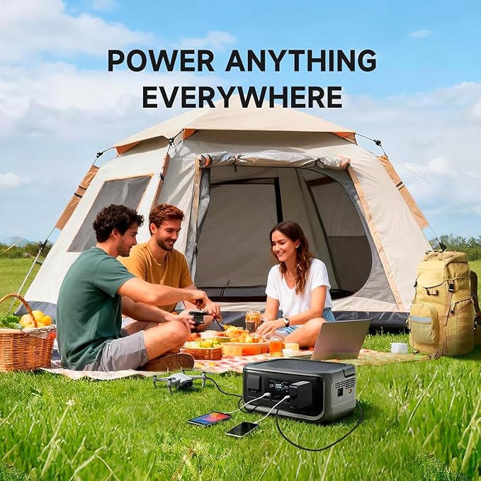 ALLPOWERS VOLIX P300 Portable Power Station with Solar Panel SF100 Included, 256Wh LiFePO4 Battery, UPS<20ms, 300W Solar Generator (600W Peak) with 100W Solar Panel for Home, Emergencies & Outdoor Use
