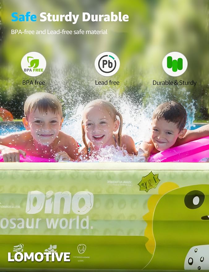 120" 4-Layer Thickened Inflatable Pool for Kids & Adults,Green | 120",4-Layer,0.32mm Thickened PVC,16Lbs,Swimming Pool for Family, pets,Backyard,Outdoor Summer