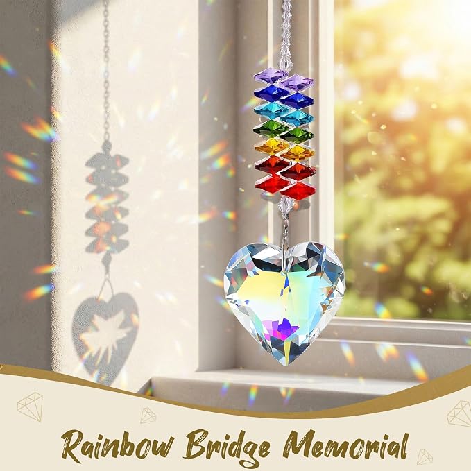 Dog Memorial Gifts, Pet Memorial Crystal Suncatcher with Paw Shaped Photo Frame, Pet Loss, Personalized Loss of Dog Sympathy Gift, Beautifully Packaged Dogs and Cats Remembrance Bereavement Gifts