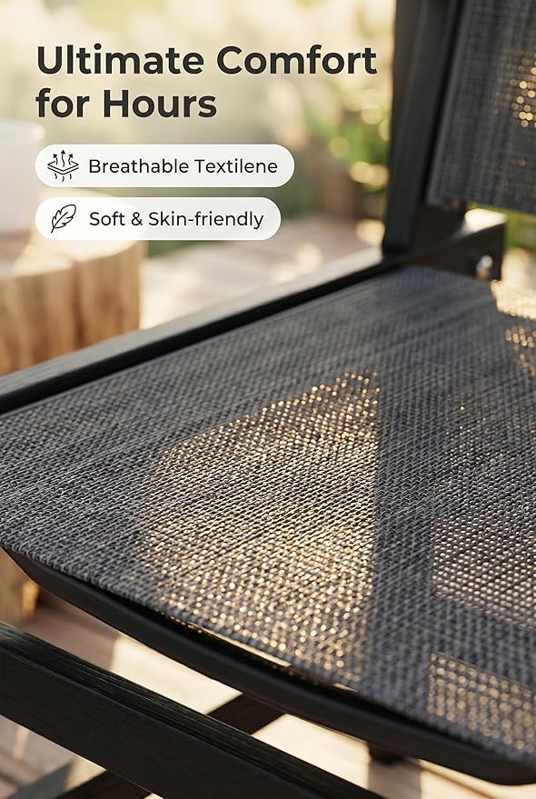 Amopatio Patio Dining Chairs HDPE Plastic Outdoor Chair with Wide Seat All Weather UV Resistant Heavy Duty Resin Patio Chairs for Poolside Garden Porch Backyard Balcony & Deck(1PCS)