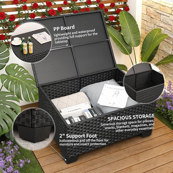 Patio Furniture Set 45 In Outdoor Fire Pits 6 Pieces Outdoor Patio Furniture 60000 BTU Outdoor Propane Fire Pit Table Patio Sofa Outdoor Chairs Anti-slip Cushions Waterproof Covers, Light Grey