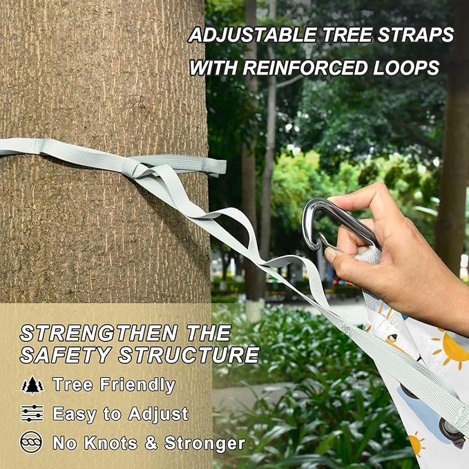 Camping Hammock Outdoor Hammocks for Outside Yellow Tractor Cute Beach Trees Portable Lightweight with Pockets Tree Straps Indoor