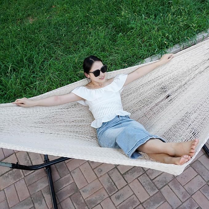 Handwoven Mayan Hammock with 2 Tree Swing Hanging Straps Hammock Rope