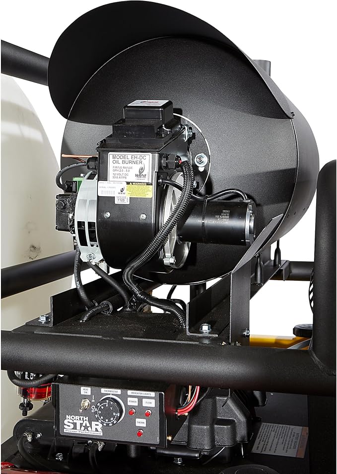 NorthStar Hot Water Commercial Pressure Washer Trailer with 2 Wands — 4000 PSI, 7.0 GPM, NorthStar Engine, 525-Gal. Water Tank