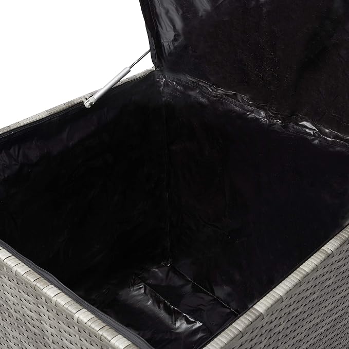 SAFAVIEH Outdoor Collection Helga Grey/Grey Wicker Conversation Patio Set