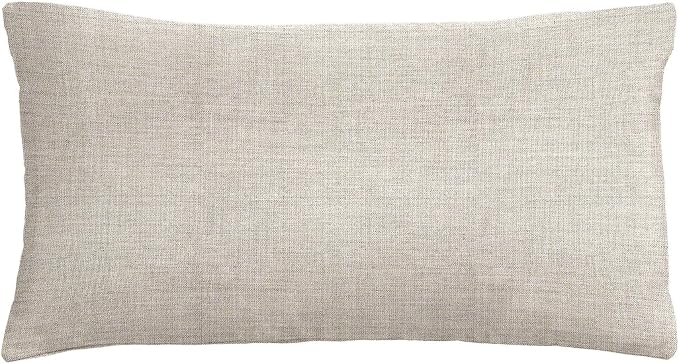Cushion Source Lumbar Pillow, 20" x 12" Indoor/Outdoor Durable Pillow, Multiple Sunbrella Fabric Options Available, Sunbrella Elements Cast Silver