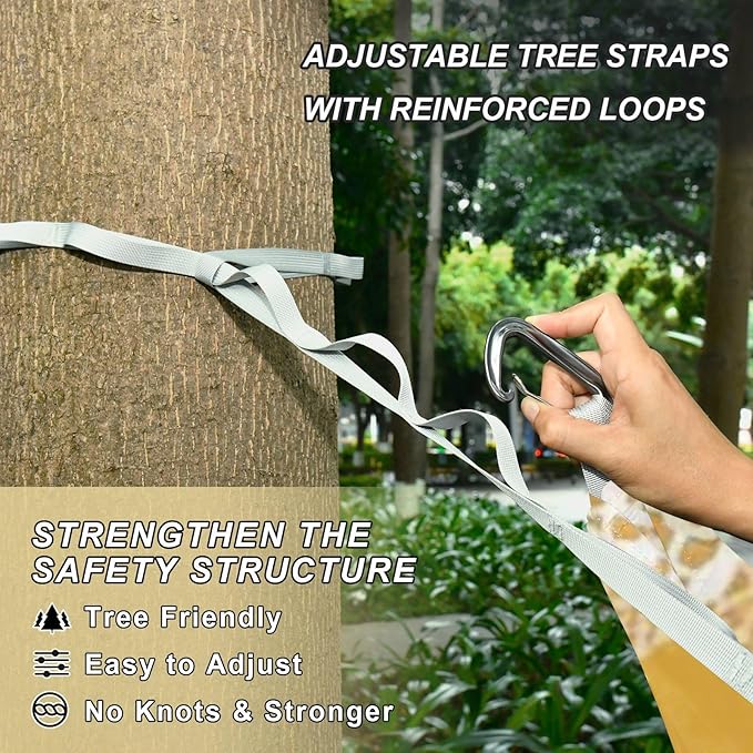 Lovely Yellow Lace Butterfly Plaid 330lb Capacity Camping Hammocks with Portabl Carry Bag Tree Hammock for Indoor Outdoor Patio Base para poner hamaca