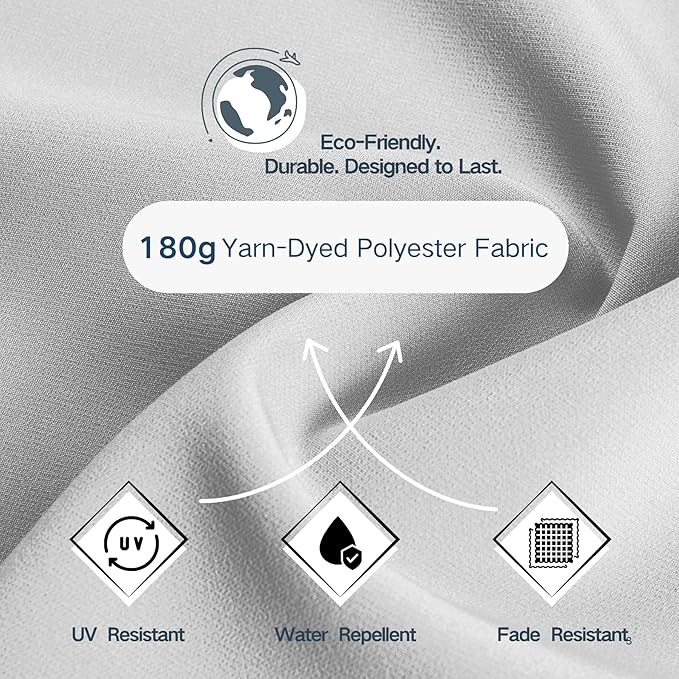 10FT Patio Umbrella 3 Tiers Outdoor Market Umbrella w/Push Button Tilt, Crank, UV and Waterproof Table Umbrella for Garden, Pool, Backyard, Deck, Lawn, Light Gray
