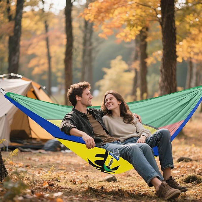 Flag of New Caledonia (Variant) Hammocks with Portabl Carry Bag Backyard Hammock for Indoor Outdoor Patio
