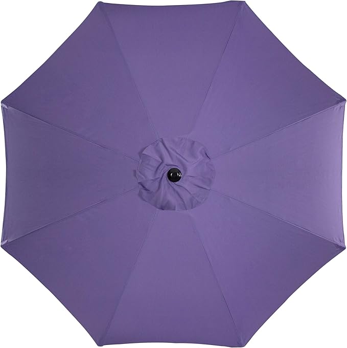 Northlight 9ft Outdoor Patio Market Umbrella with Hand Crank and Tilt, Purple