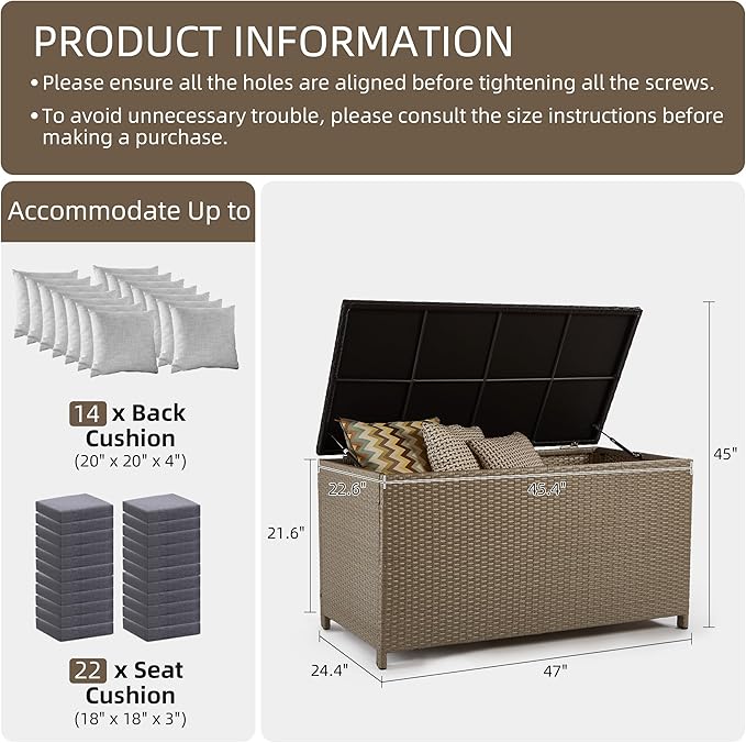 Outdoor Storage Box with Wheels 150 Gallon, Mobile Waterproof Aluminum Deck Box, UV Resistant Patio Storage Box with Lid for Patio Furniture, Garden Tools (Light)