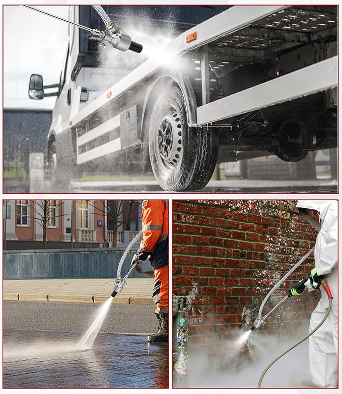 M MINGLE Pressure Washer Sandblasting Kit, 5000 PSI Wet Sand Blaster for Pressure Washer, Power Washer Sand Blaster Kit, 8.0 GPM, 1/4 Inch Quick Connect