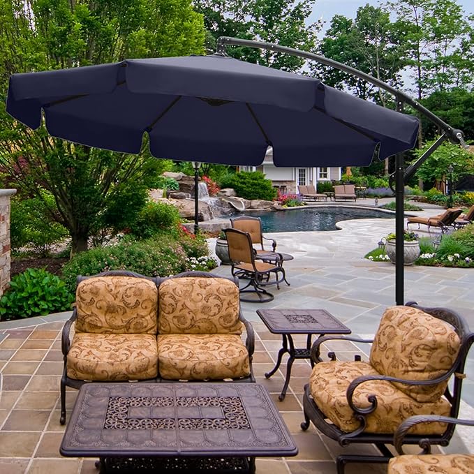 ABCCANOPY Premium Cantilever Patio Umbrellas 9FT (Tibetan Blue)