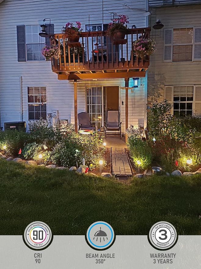 LEONLITE 6-Pack Low Voltage Landscape Pathway Lights, 3W, CRI90, 3000K | 12-24V AC/DC, Aluminum, ETL, Warm White, Low Voltage LED Bollard Path Lights, for Walkway Yard Garden