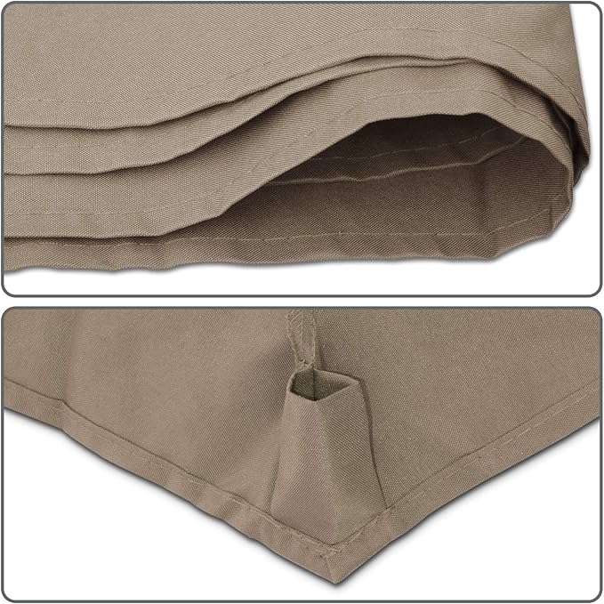 Replacement Patio Umbrella Canopy Cover for 13ft 8 Ribs Umbrella Taupe (CANOPY ONLY)-TAUPE