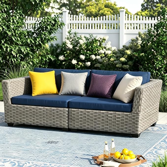 Outdoor Throw Pillows with Inserts, Waterproof Pillows for Outdoor Seating, Square Decorative Garden Cushion for Patio Furniture, Bed, Couch, Sofa(Yellow, 18" x 18" (Pack of 2))