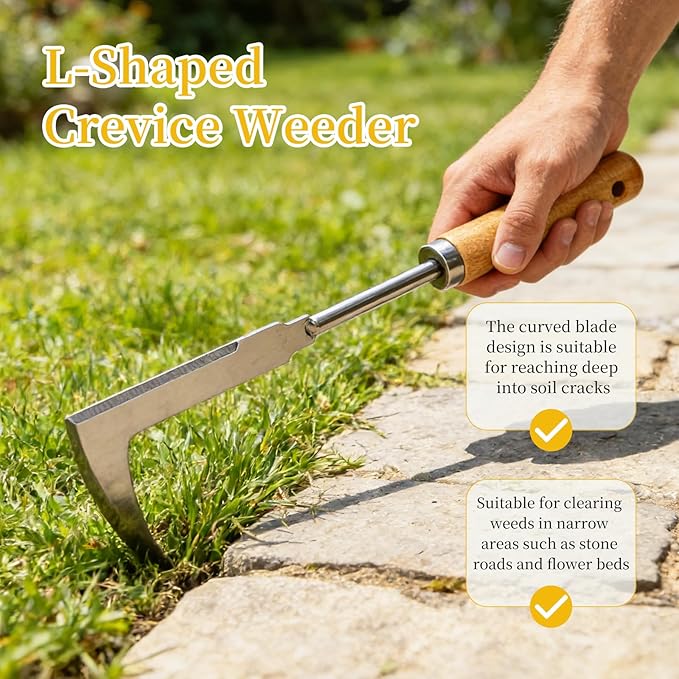 SYLVASS 3-Pack Weeding Tool Set, Portable Garden Weeder, Ideal for Garden Weeding, Transplanting, and Digging, Features Comfortable Handle, Durable Gardening Tools, Suitable for All Ages