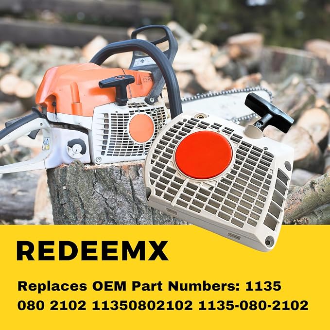 Recoil Starter Pull Start Assembly for Stihl MS341 MS361 Chainsaw Compatible with OEM #1135 080 2102/11350802102 Chainsaw Recoil Rewind Starter Replacement Part
