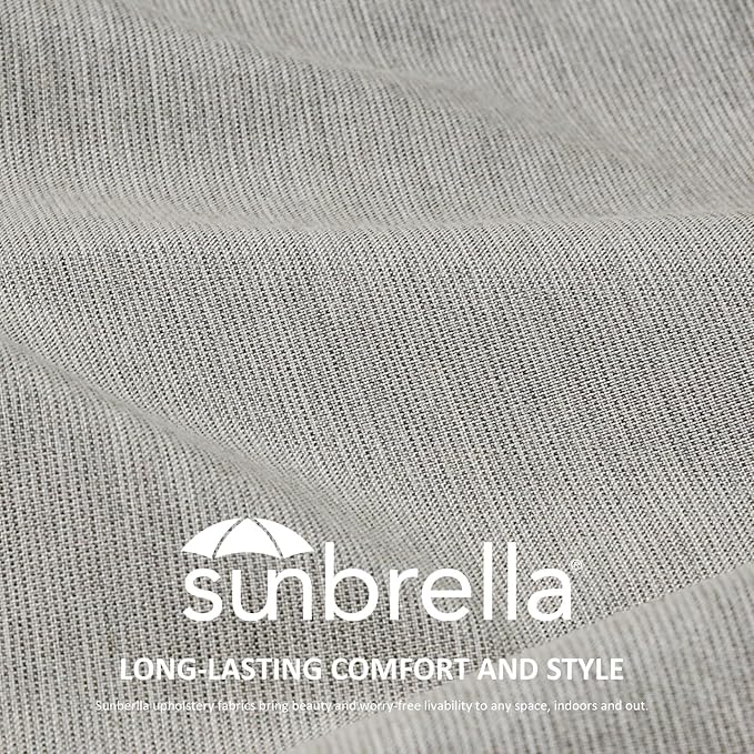 Sunbrella Decorative Outdoor Water Repellent Throw Pillows with Inserts, Set of 4, 18" x18" Pillows for Patio, Backyard, Bed, Couch, and Patio Furniture, Specrtum Pebble