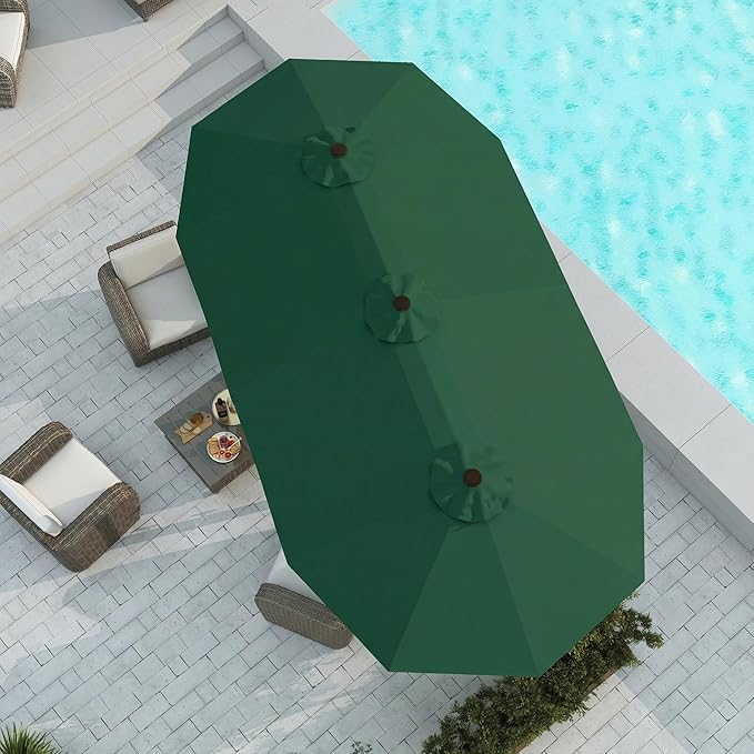 15FT Large Patio Umbrella with Base Included