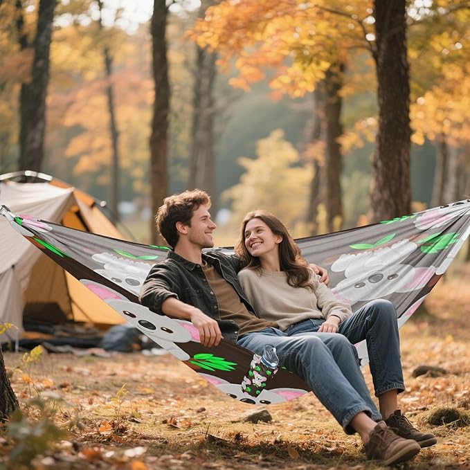Hammocks for Outside Cartoon Koalas Camping Hammock Portable Hammocks with Tree Straps and Carry Bag Camping Accessories for Hiking Beach Outdoor