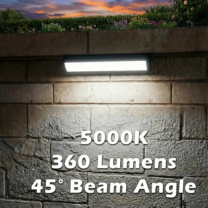 7inch Retaining Wall Lights 3W LED Hardscape Paver Lighting,5000K Daylight White Waterproof Outdoor Step Lights,12V AC/DC Low Voltage Landscape Lighting-4Packs