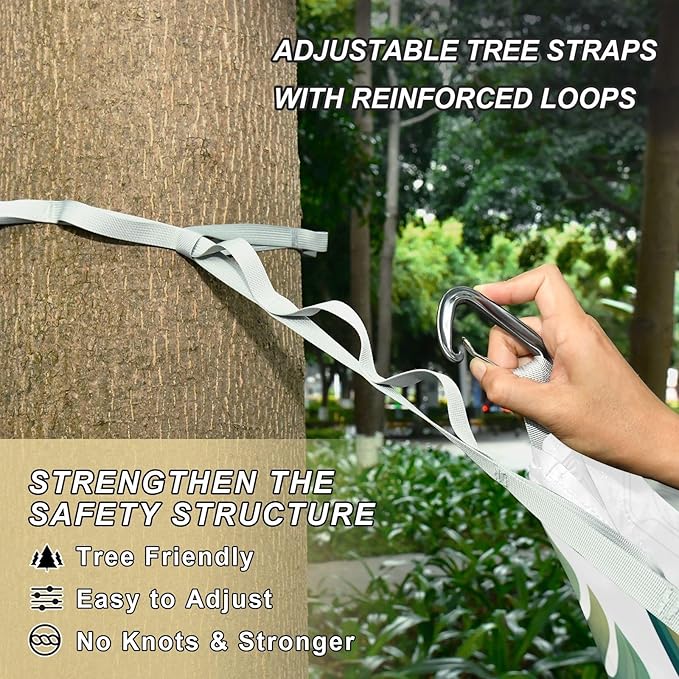 Hammocks for Outside Cute Cockatoo Camping Hammock Portable Hammocks with Tree Straps and Carry Bag Camping Accessories for Hiking Beach Outdoor