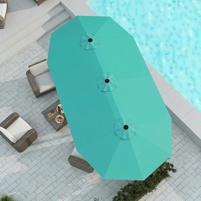 15FT Large Patio Umbrella with Base Included